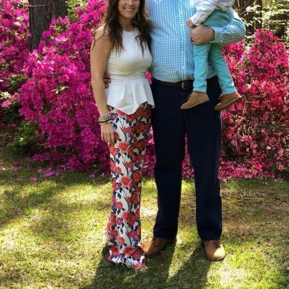 Spring floral pants